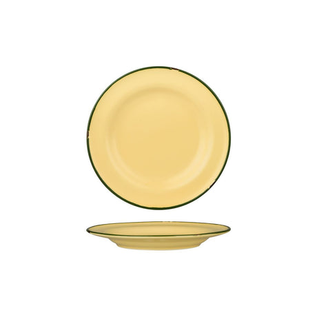 Round Plate - 210mm, Tintin Sand & Green from Luzerne. made out of Ceramic and sold in boxes of 12. Hospitality quality at wholesale price with The Flying Fork! 