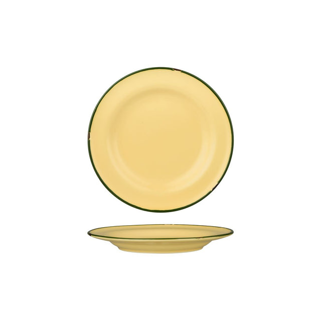 Round Plate - 210mm, Tintin Sand & Green from Luzerne. made out of Ceramic and sold in boxes of 12. Hospitality quality at wholesale price with The Flying Fork! 