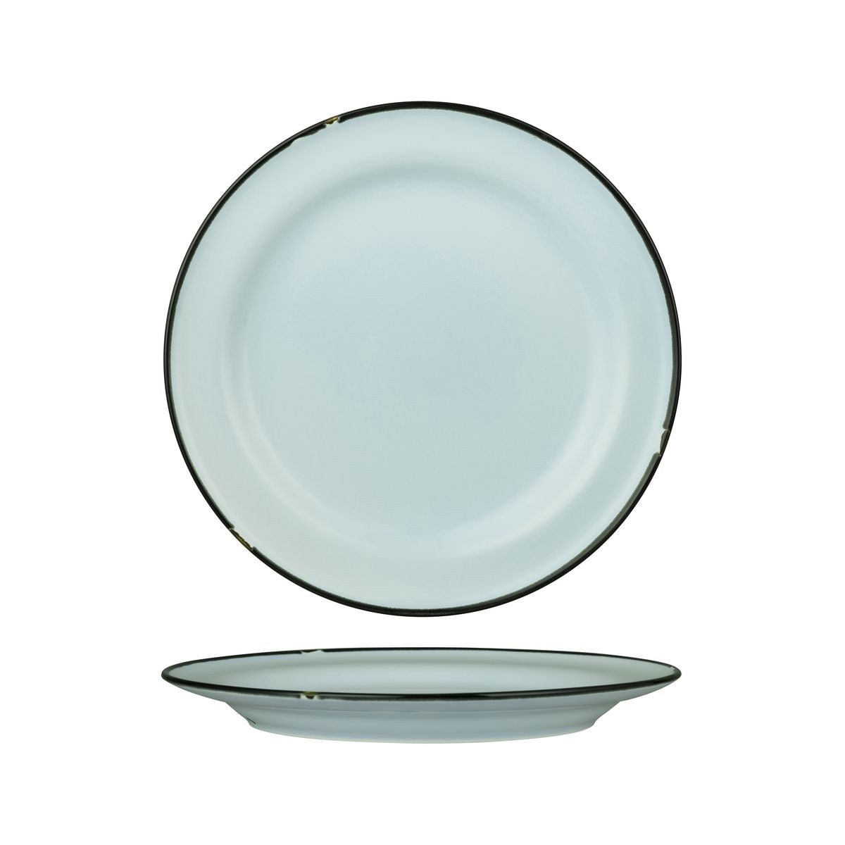 Round Plate - 270mm, Tintin Blue & Black from Luzerne. made out of Ceramic and sold in boxes of 12. Hospitality quality at wholesale price with The Flying Fork! 