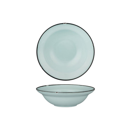 Round Bowl - 190mm, Tintin Blue & Black from Luzerne. made out of Ceramic and sold in boxes of 12. Hospitality quality at wholesale price with The Flying Fork! 