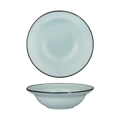 Deep Bowl Plate - 240mm, Tintin Blue & Black from Luzerne. made out of Ceramic and sold in boxes of 12. Hospitality quality at wholesale price with The Flying Fork! 