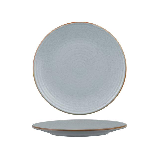 Coupe Plate - Ribbed, 210mm, Zuma Bluestone from Zuma. Matt Finish, made out of Ceramic and sold in boxes of 6. Hospitality quality at wholesale price with The Flying Fork! 