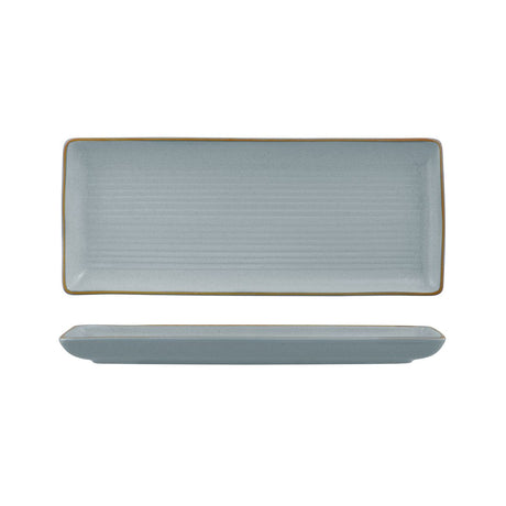Share Platter - 335 x 140mm, Zuma Bluestone from Zuma. Ribbed, made out of Ceramic and sold in boxes of 3. Hospitality quality at wholesale price with The Flying Fork! 