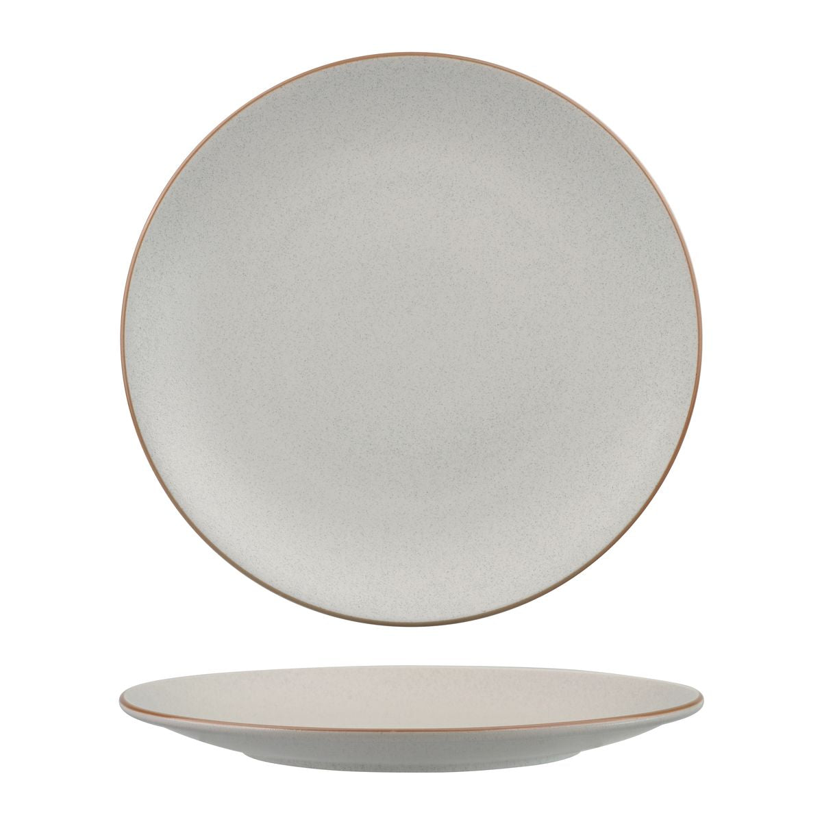 Round Coupe Plate - 285mm, Zuma Mineral from Zuma. Matt Finish, made out of Ceramic and sold in boxes of 3. Hospitality quality at wholesale price with The Flying Fork! 