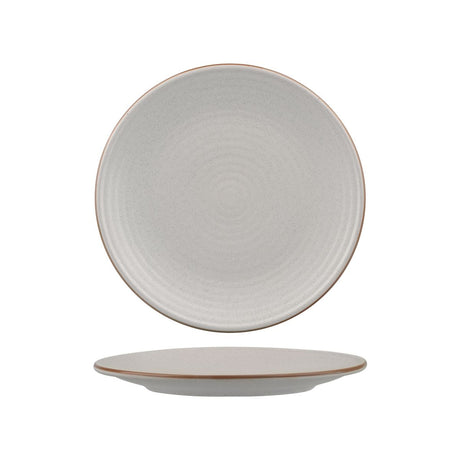 Round Coupe Plate - Ribbed, 210mm, Zuma Mineral from Zuma. Matt Finish, made out of Ceramic and sold in boxes of 6. Hospitality quality at wholesale price with The Flying Fork! 