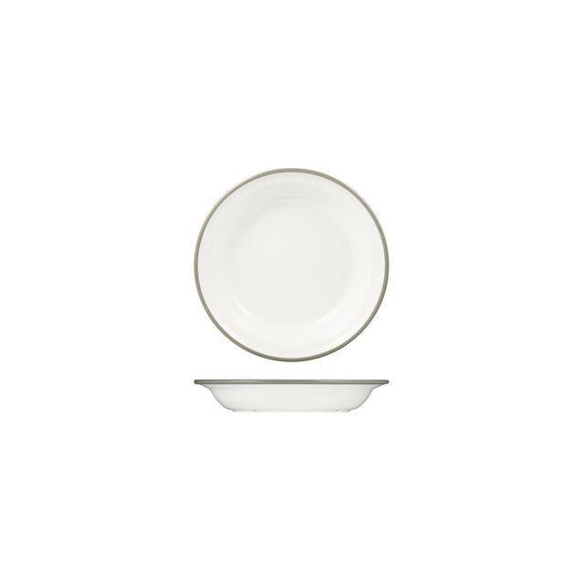 Soup - Pasta Plate, 200mm, Melamine - White & Grey from Ryner Melamine. Sold in boxes of 12. Hospitality quality at wholesale price with The Flying Fork! 