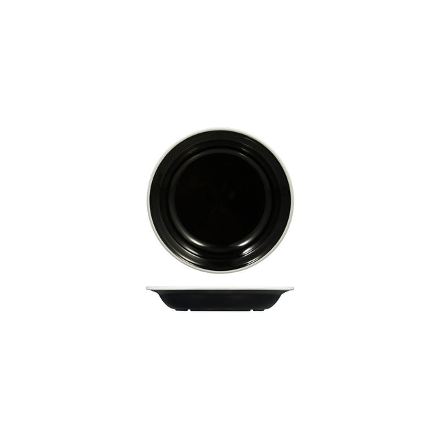 Soup - Pasta Plate, 200mm, Melamine - Black & White from Ryner Melamine. Sold in boxes of 12. Hospitality quality at wholesale price with The Flying Fork! 
