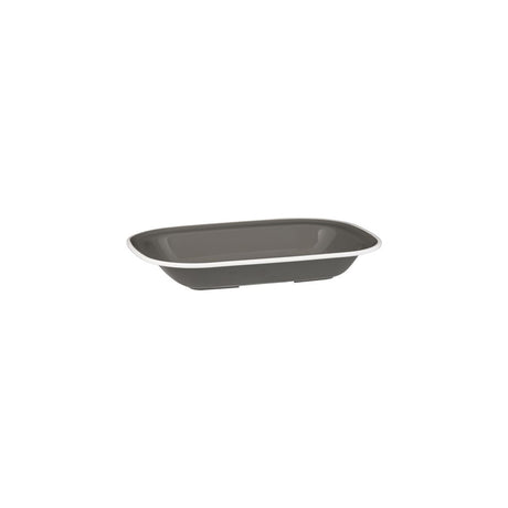 Rectangular Dish, 200 x 145 x 45mm, Melamine - Grey & White from Ryner Melamine. Sold in boxes of 12. Hospitality quality at wholesale price with The Flying Fork! 