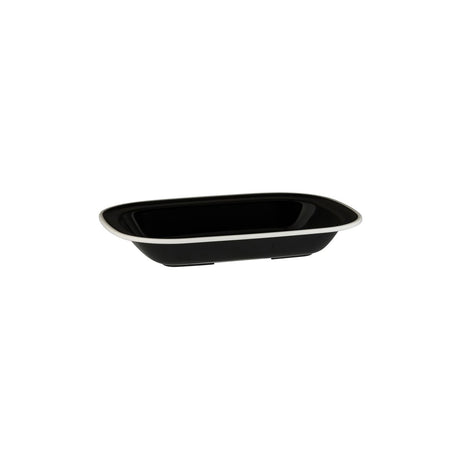 Rectangular Dish, 230 x 176 x 45mm, Melamine - Black & White from Ryner Melamine. Sold in boxes of 12. Hospitality quality at wholesale price with The Flying Fork! 