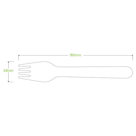 16cm fork - FSC 100% - wood - Carton of 1000 units