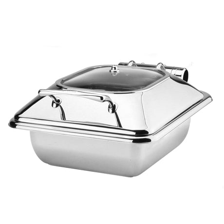 Induction Chafer - S-S, Rect., 1-2 Size, Princess, Glass And Stainless Steel Lid from Athena. made out of Stainless Steel and sold in boxes of 1. Hospitality quality at wholesale price with The Flying Fork! 