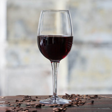 Wine glass on blurred background