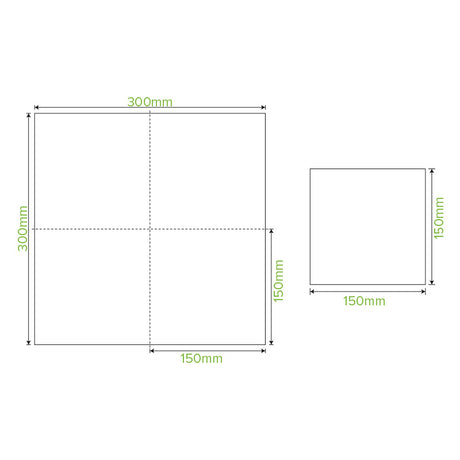 2-ply 1/4 fold lunch napkin - FSC Mix - white - Carton of 2000 units