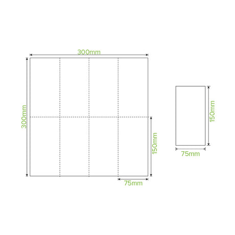 2-ply 1/8 fold lunch napkin - FSC Mix - white - Carton of 2000 units