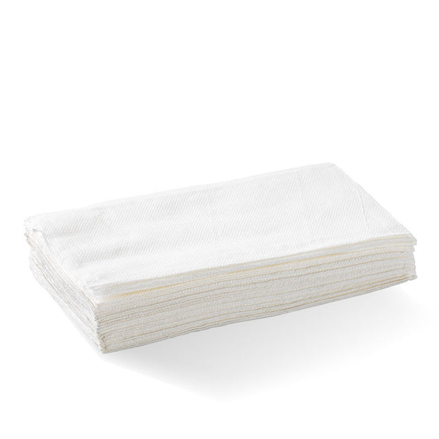 Single Saver Biodispenser Napkin - White, 1ply (Box of 6000) from BioPak. Compostable, made out of FSC Pulp and sold in boxes of 1. Hospitality quality at wholesale price with The Flying Fork! 