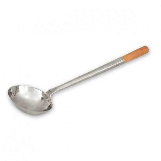 Ladle - S-S, Wood Handle, 140mm from TheFlyingFork. Sold in boxes of 1. Hospitality quality at wholesale price with The Flying Fork! 