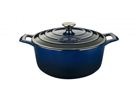 Round Deep Casserole - 280mm, 6.0lt, Pro Series, Sapphire from La Cuisine. Sold in boxes of 1. Hospitality quality at wholesale price with The Flying Fork! 