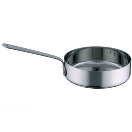 Frypan With S-S Handle - 390ml, 120x35mm, Miniatures from Chef Inox. made out of 18/10 Stainless steel and sold in boxes of 4. Hospitality quality at wholesale price with The Flying Fork! 