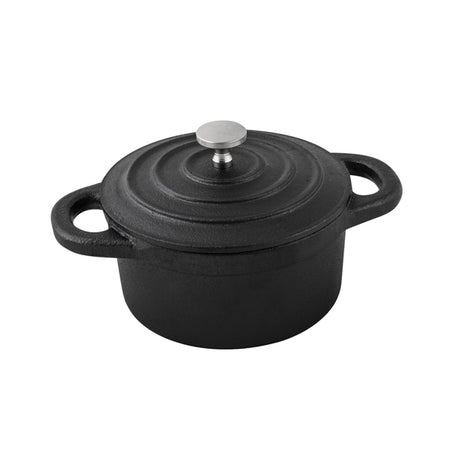 Mini Round Casserole - Cast Iron, 100 x 50mm from Moda. Sold in boxes of 1. Hospitality quality at wholesale price with The Flying Fork! 