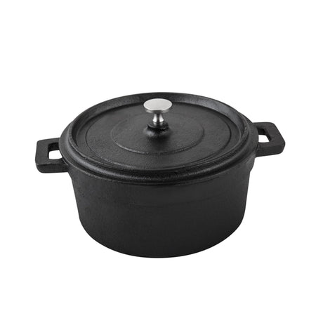 Mini Round Casserole - Cast Iron, 138 x 65mm from Moda. Sold in boxes of 1. Hospitality quality at wholesale price with The Flying Fork! 