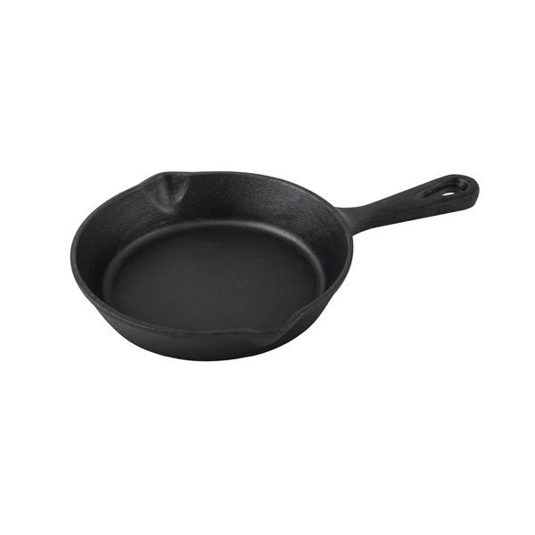 Mini Round Frypan - Cast Iron, 150 x 37mm from Moda. Sold in boxes of 1. Hospitality quality at wholesale price with The Flying Fork! 