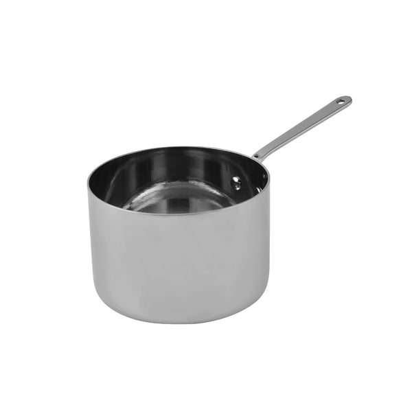 Mini Round Saucepan - S-S, 90 x 60mm from Moda. made out of Stainless Steel and sold in boxes of 1. Hospitality quality at wholesale price with The Flying Fork! 