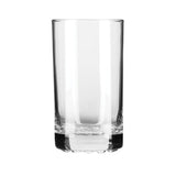Clear highball glass on white background