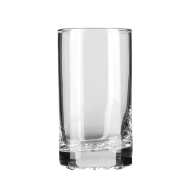 dimpled hi-ball glass on white background