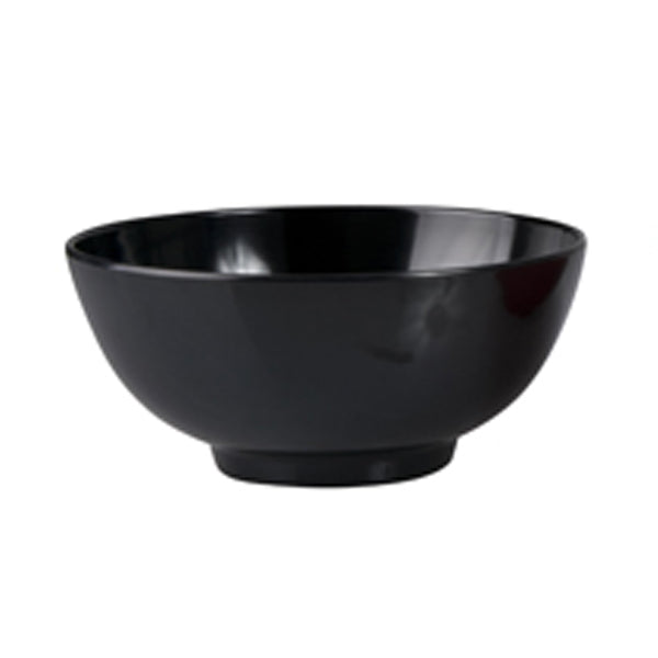 Noodle Bowl - Black, 175mm from Ryner Melamine. Sold in boxes of 12. Hospitality quality at wholesale price with The Flying Fork! 