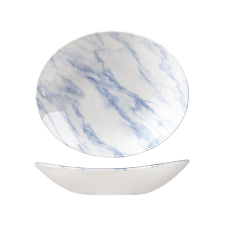 Oval Bowl - 255 x 212mm, Orbit Blue Marble from Churchill. made out of Porcelain and sold in boxes of 12. Hospitality quality at wholesale price with The Flying Fork! 