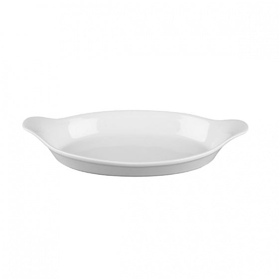 Oval Gratin - 232x125mm, White, Churchill from Churchill. made out of Porcelain and sold in boxes of 6. Hospitality quality at wholesale price with The Flying Fork! 
