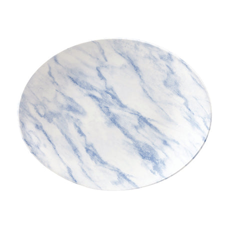 Oval Plate - Coupe, 317 x 255mm, Orbit Blue Marble from Churchill. made out of Porcelain and sold in boxes of 6. Hospitality quality at wholesale price with The Flying Fork! 