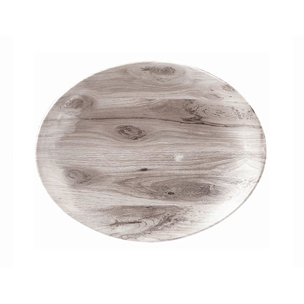 Oval Plate - Coupe, 197 x 160mm, Wood Sepia from Churchill. made out of Porcelain and sold in boxes of 12. Hospitality quality at wholesale price with The Flying Fork! 