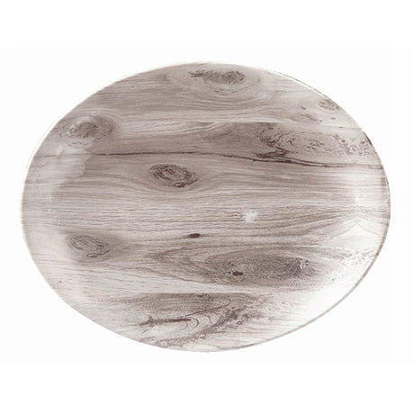 Oval Plate - Coupe, 317 x 255mm, Wood Sepia from Churchill. made out of Porcelain and sold in boxes of 6. Hospitality quality at wholesale price with The Flying Fork! 