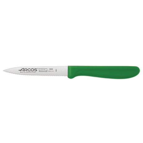 Paring Knife Green Handle - 100mm from Arcos. Sold in boxes of 1. Hospitality quality at wholesale price with The Flying Fork! 