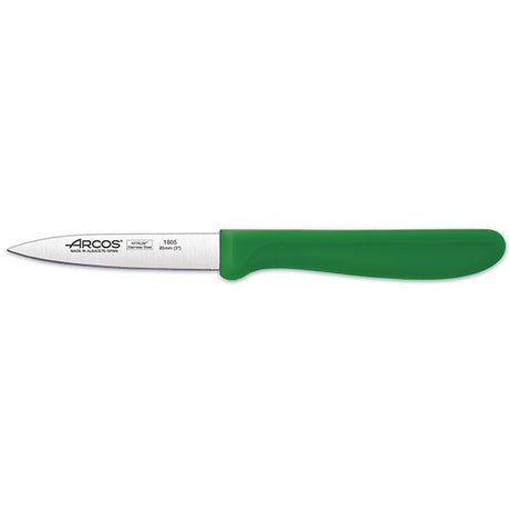 Paring Knife Green Handle - 85mm from Arcos. Sold in boxes of 1. Hospitality quality at wholesale price with The Flying Fork! 