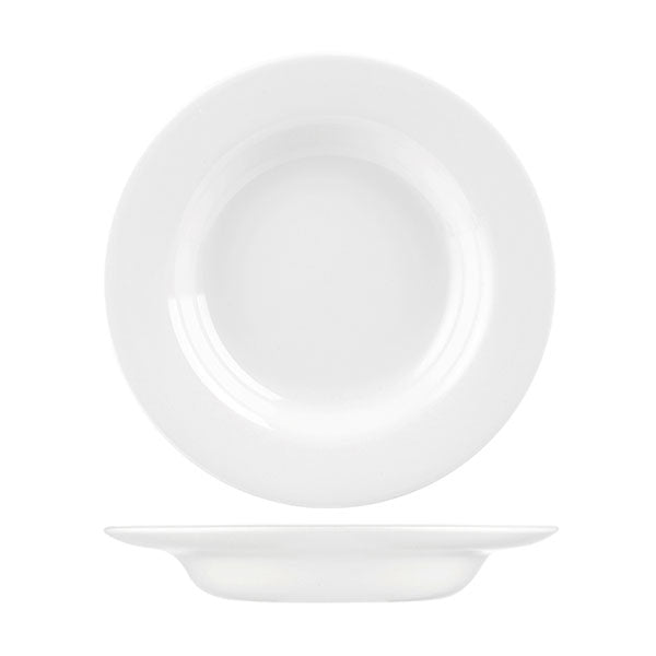 Pasta Bowl - 325ml, Wide Rim, Classic from Churchill. made out of Porcelain and sold in boxes of 24. Hospitality quality at wholesale price with The Flying Fork! 