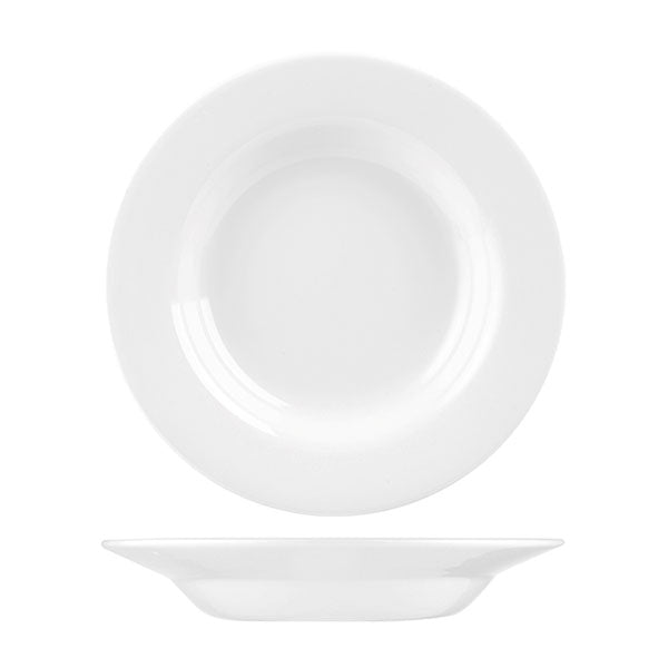 Pasta Bowl - 680ml, Wide Rim, Classic from Churchill. made out of Porcelain and sold in boxes of 12. Hospitality quality at wholesale price with The Flying Fork! 