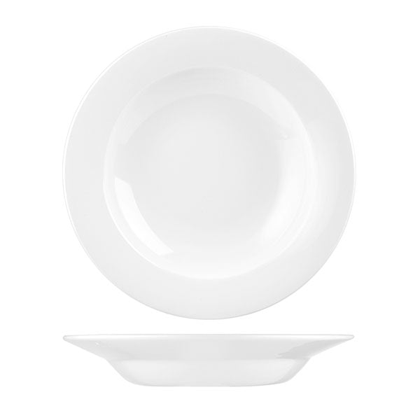 Pasta Bowl - 720ml, Wide Rim, Classic from Churchill. made out of Porcelain and sold in boxes of 12. Hospitality quality at wholesale price with The Flying Fork! 