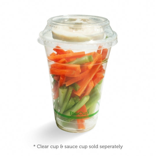 300-700ml cup dome lid with no hole - clear - Carton of 1000 units