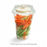 300-700ml cup dome lid with no hole - clear - Carton of 1000 units