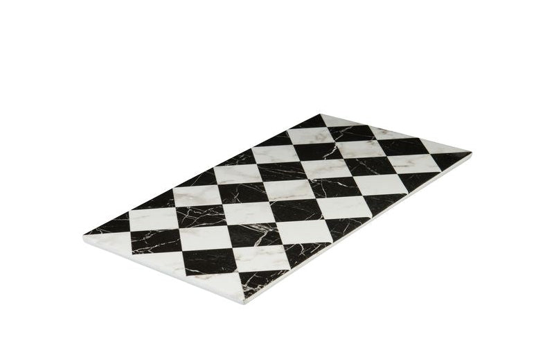 Flat Rectangular Platter, 325 x 176mm, Melamine - Checkered from Ryner Melamine.