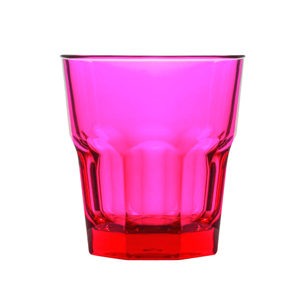 Polycarbonate Rock Tumbler 240ml - Pink (PS4PINK) from Polysafe. made out of Polycarbonate and sold in boxes of 24. Hospitality quality at wholesale price with The Flying Fork! 