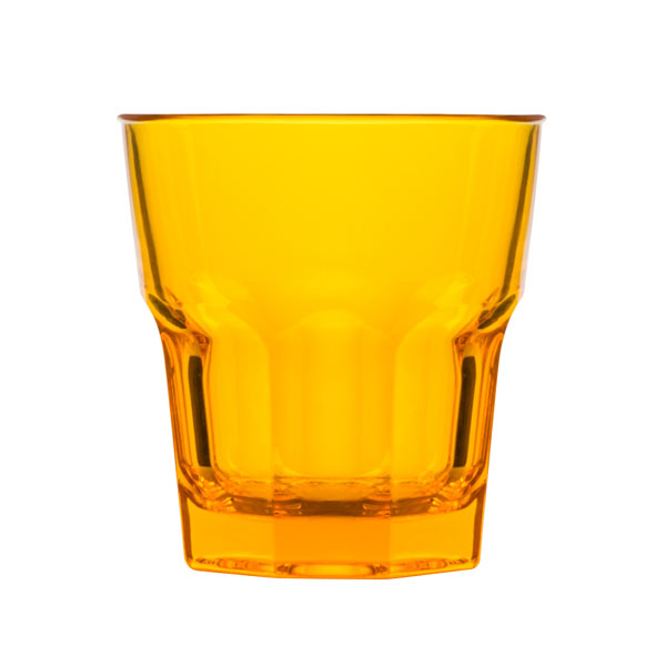 Polycarbonate Rock Tumbler 240ml - Yellow (PS4YEL) from Polysafe. made out of Polycarbonate and sold in boxes of 24. Hospitality quality at wholesale price with The Flying Fork! 