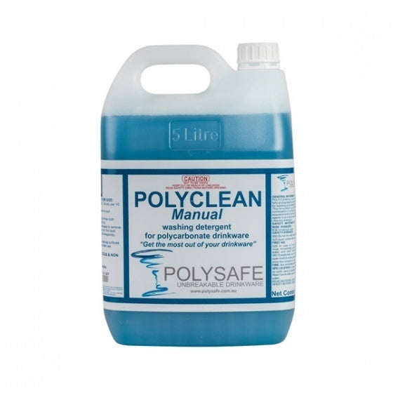 Polyclean Manual Glass Detergent 5.0Lt from Polysafe. Sold in boxes of 1. Hospitality quality at wholesale price with The Flying Fork! 