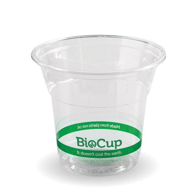 Biocup - Clear, 150ml (Box of 2000) from BioPak. Compostable, made out of Bioplastic and sold in boxes of 1. Hospitality quality at wholesale price with The Flying Fork! 