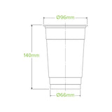 600ml cup - clear - Carton of 1000 units