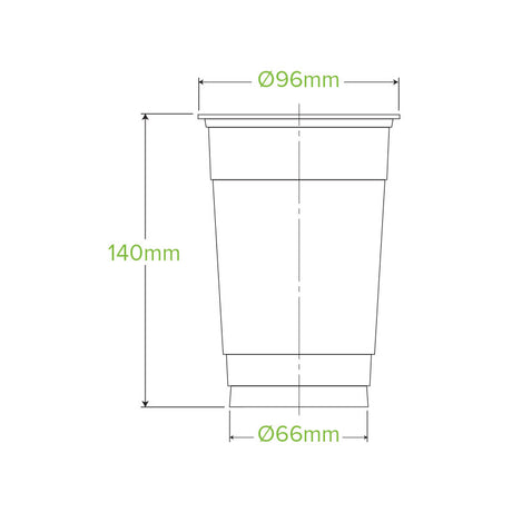 600ml cup - clear - Carton of 1000 units