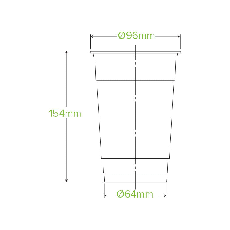 700ml cup - clear - Carton of 1000 units