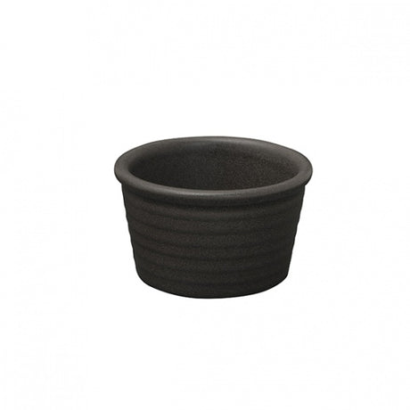 Ramekin - Ribbed, 90ml, Zuma Charcoal from Zuma. ribbed, made out of Ceramic and sold in boxes of 6. Hospitality quality at wholesale price with The Flying Fork! 